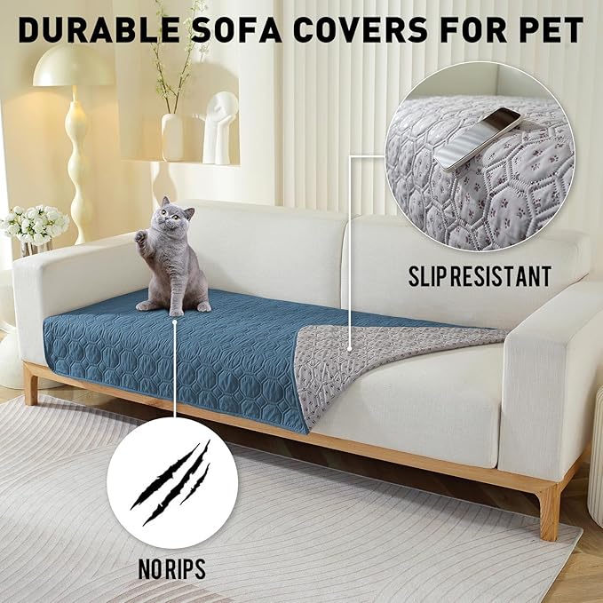 SYSLOON Waterproof Dog Bed Cover Sofa,Car,40"x50",Grayish Blue