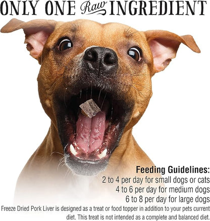 Northwest Naturals Raw Rewards Freeze-Dried Pork Liver Treats for Dogs and Cats - Bite-Sized Pieces - Healthy, 1 Ingredient, Human Grade Pet Food, All Natural - 10 Oz (Pack of 3)