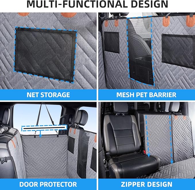 ABE Dog Car Seat Cover for Back Seat F150 & RAM1500)