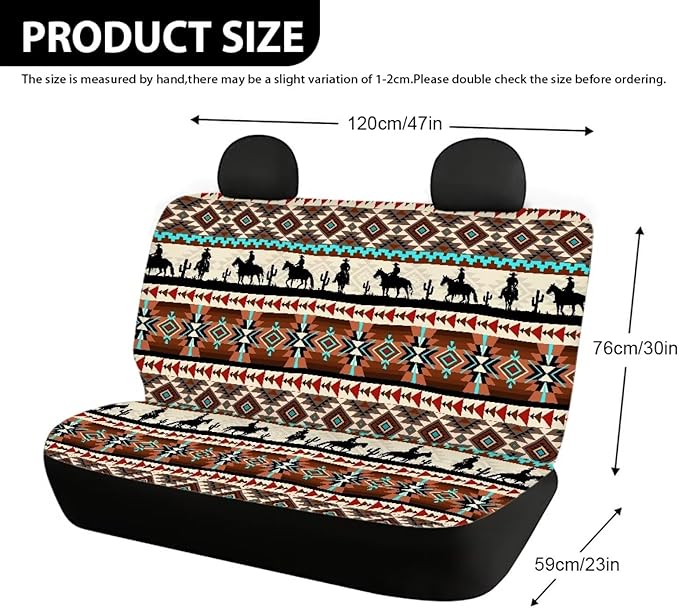 AFPANQZ Horse Cactus Stripes Back Seat Cover Non-Slip