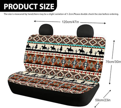 AFPANQZ Horse Cactus Stripes Back Seat Cover Non-Slip