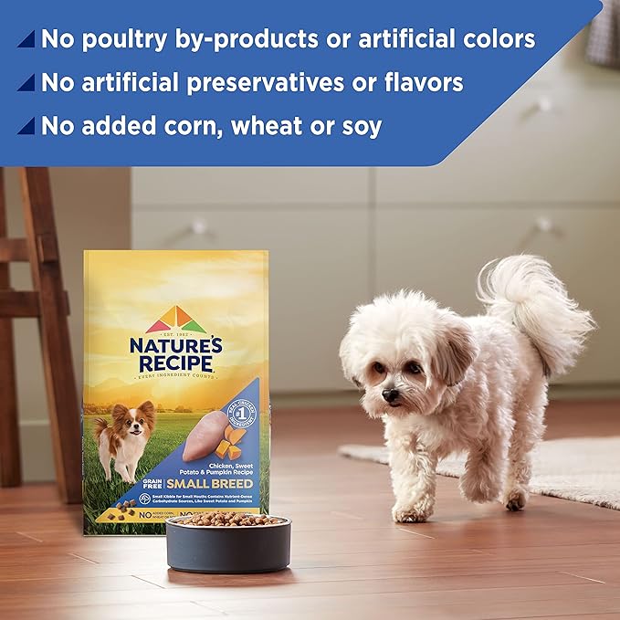 Nature′s Recipe Small Bites Chicken, Barley & Brown Rice Recipe Dry Dog Food, 4 lb. Bag