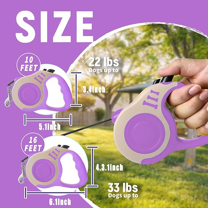 Retractable Dog Leash Automatic Telescopic Tractor Dog Tape 10/16 FT