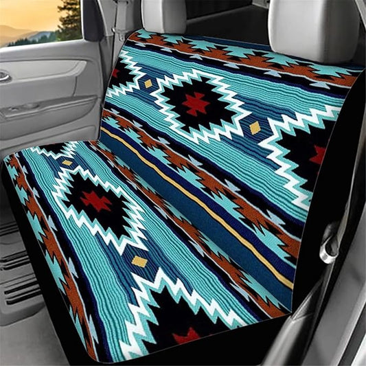 WELLFLYHOM Aztec Print Universal Rear Split Bench Seat 2