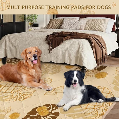 IEUUMLER Washable Pee Pads for Dogs Extra Large 71" x 71" 1 Pack EU007 (Yellow 71"X71"-1pcs)