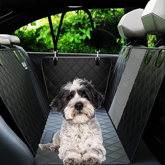 KULULU Dog Car Seat Cover for Back Seat 100% Waterproof (54" W 58" L))