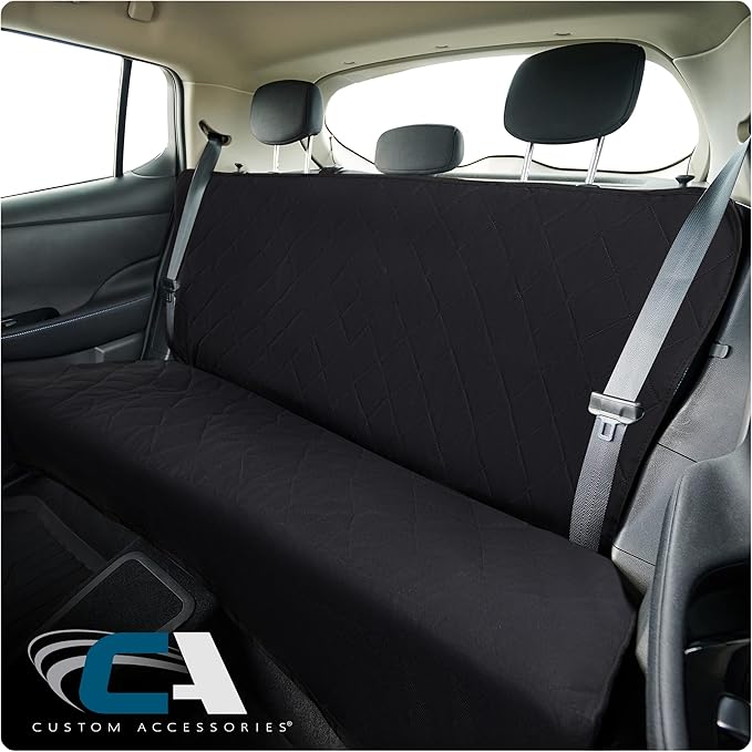 Custom Accessories Black Quilted Rear Seat Pet Protector