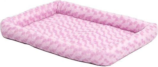 MidWest Homes for Pets Bolster Dog Bed 22L-Inch Pink Dog Bed or Cat Bed w/ Comfortable Bolster 22-Inch Dog