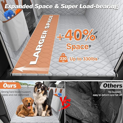 Dog Car Seat Cover for Back Seat 330lbs Waterproof