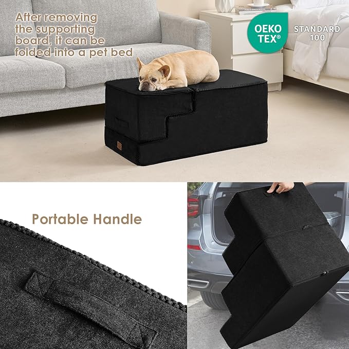 EHEYCIGA Dog Stairs for High Bed 22.5”H 5-Step Dog