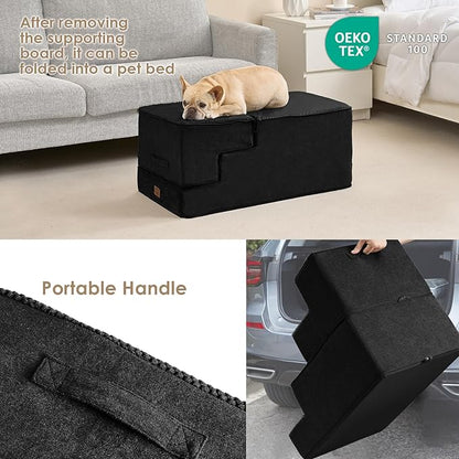EHEYCIGA Dog Stairs for High Bed 22.5”H 5-Step Dog
