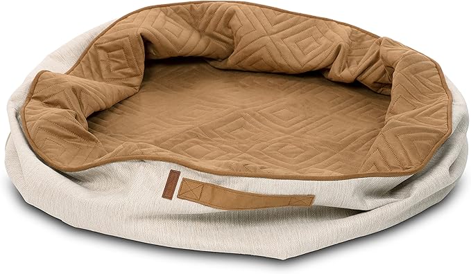 Luna Linen Cream XL Round Cloud Dog Bed
