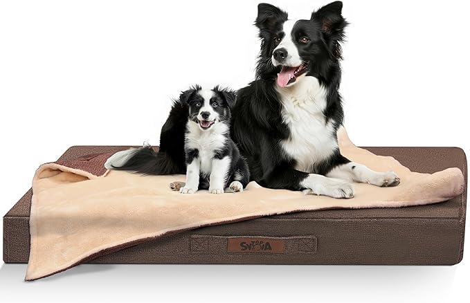Sytopia Outdoor Dog Beds for Large Dogs with Detachable Blanket (36 x 27 in)