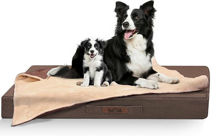 Sytopia Outdoor Dog Beds for Large Dogs with Detachable Blanket (36 x 27 in)