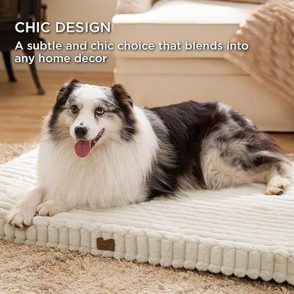 Bedsure Orthopedic Dog Bed for Large Dogs (44x32, Cream)