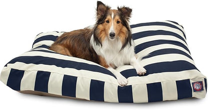Majestic Pet Rectangle Large Dog Bed Washable – Non Slip Comfy Pet Bed – Dog Crate Bed with Removable Washable Cover – Dog Kennel Bed for Sleeping 44x36x5 Inch