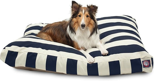 Majestic Pet Rectangle Large Dog Bed Washable – Non Slip Comfy Pet Bed – Dog Crate Bed with Removable Washable Cover – Dog Kennel Bed for Sleeping 44x36x5 Inch