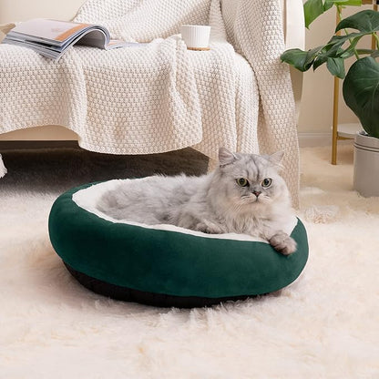 Love's cabin Round Donut Cat and Dog Cushion Bed 20in Pet
