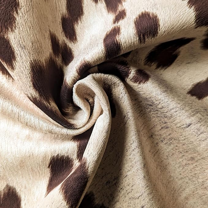 Western Brown Cow Print Faux Cowskin Dog Bed Covers Soft Replacement Washable, Waterproof Dog Bed Liner, Pet Bed Cover 29x41 Inches, for Dog/Cat, Cover Only (Brown, 29 x 41 x 6)