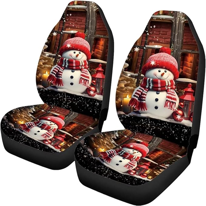 Christmas Snowman Automotive Full Set Seat Covers 4