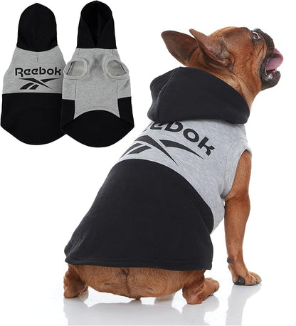 Reebok Dog Hoodie – Fleece Dog Sweater with Leash Hole