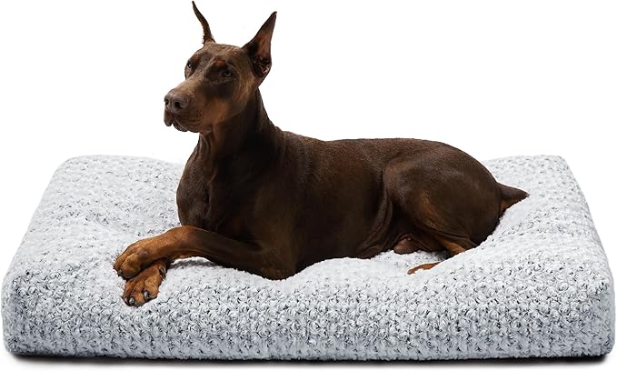 Bedsure Big Dog Bed for Crate 48" x 29", Grey