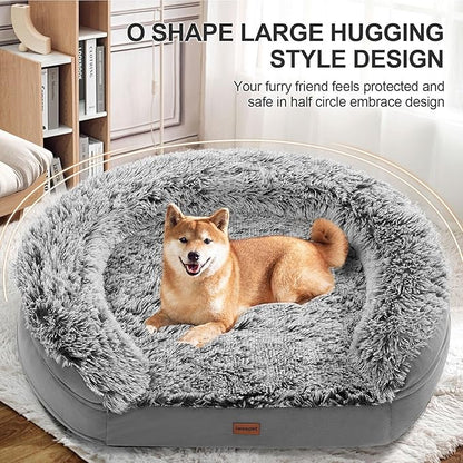 3.7 inch Thickened Orthopedic Dog Beds for Large Dogs 28D Egg-Crate