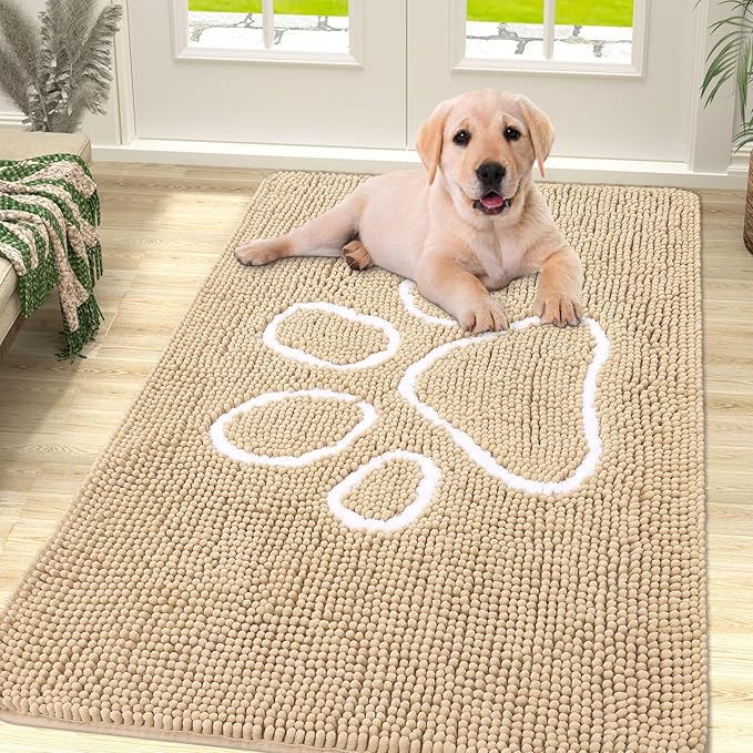 smiry Dog Door Mat for Muddy Paws (47x32 Inches,