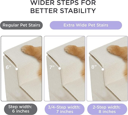 Lesure Dog Stairs for High Beds 3-Steps Dog
