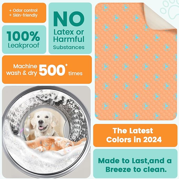 PJYucien Reusable Pee Pads for Dogs 36" x 36"Washable Puppy 36'' Width