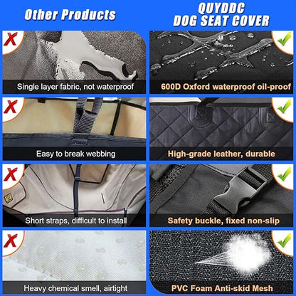 Dog Car Seat Cover 100% Waterproof 59" W 65" L,Grey