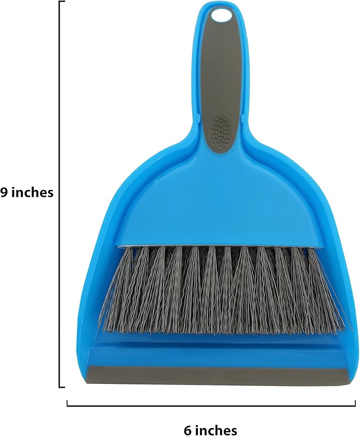 Cage Cleaner for Guinea Pigs, Cats, Hedgehogs, Hamsters, Chinchillas, Rabbits, Reptiles, and Other Small Animals - Cleaning Tool Set for Animal Waste - Mini Dustpan and Brush Set (1 Pack)