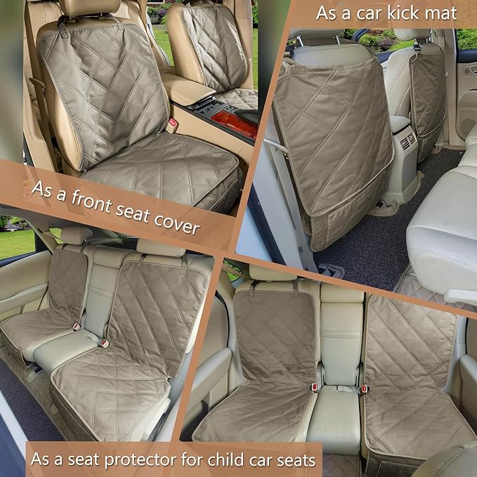 YESYEES Dog Front Seat Covers for Cars 2 Pack 4 Nonslip