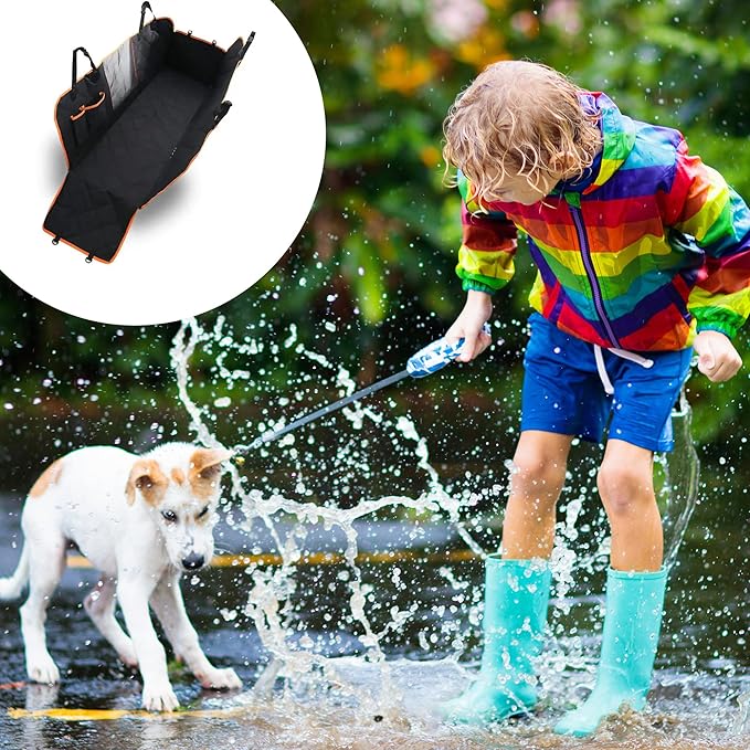 ASHLEY MADDEN Dog Car Seat Cover for Back Seat 100% Waterproof