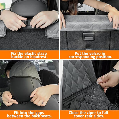 D-Lumina Dog Seat Covers for Tesla Model 3 2018-2023 2020-2023, Waterproof 3 Back