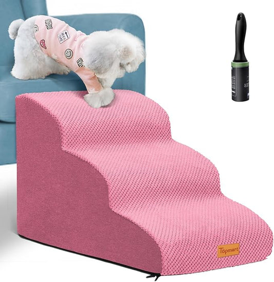 Topmart 3 Tiers Foam Dog Ramps/Steps