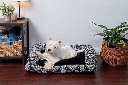 Furhaven Pillow Dog Bed for Medium/Small Dogs w/ Removable Bolsters & Washable Cover
