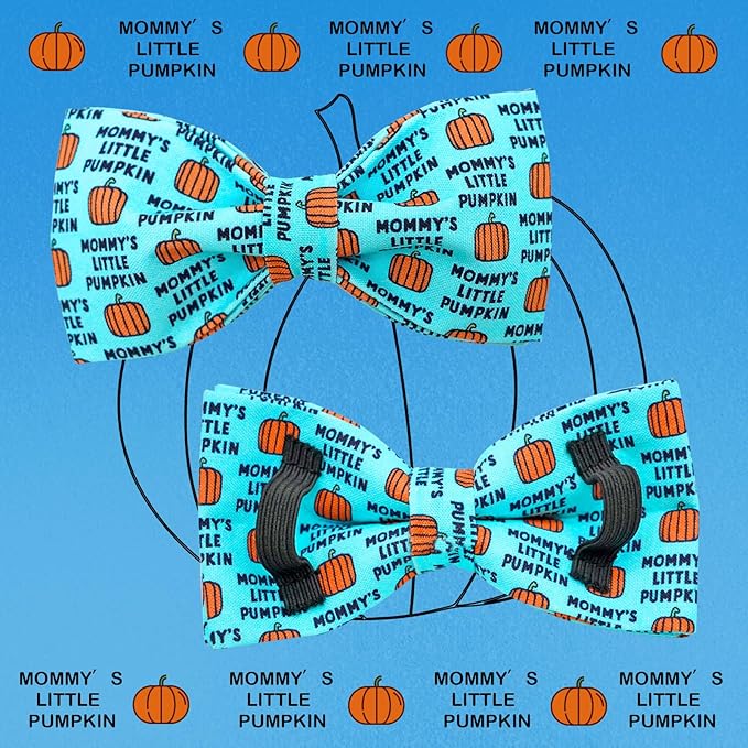 Lionheart glory Dog Collar Fall Dog Collars Halloween Pumpkin Bow Female Male Pet Collar Dogs Collar Bows Duty Adjustable Dog Bow Collars for Medium Dogs