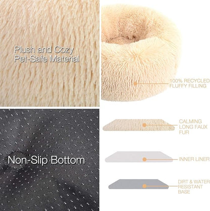 Calming Dog Cat Bed 24" Round,
