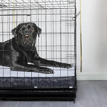 42 inch Dog Crate Bed Washable with Waterproof Inner Lining,Dog Mattress for Crate Large Breed Perfect for Pet Up to 100lbs,Egg Crates Foam Pad Replacement Dog Beds Suitable for 42 x 28 inch Dog Crate