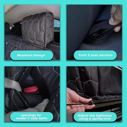 Dog Seat Covers for Tesla Model Y Back Seat Cover for Kids