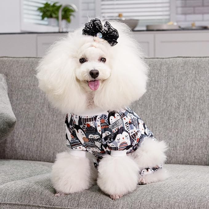 CuteBone Dog Christmas Pajamas Penguin Clothes Soft Puppy P259S