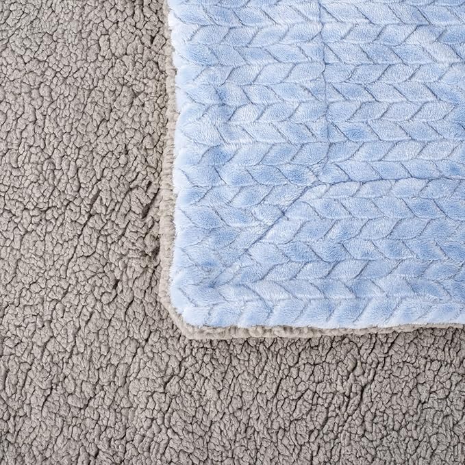 Fuzzy Blanket or Fluffy Blanket for Baby Girl or boy (32" x 40", MD-Sky