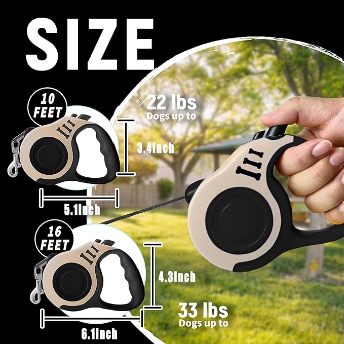 Retractable Dog Leash Automatic Telescopic Tractor Dog Tape 10/16 FT