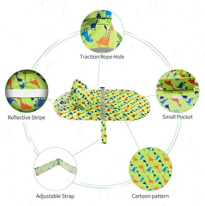 NACOCO Large Dog Raincoat Adjustable