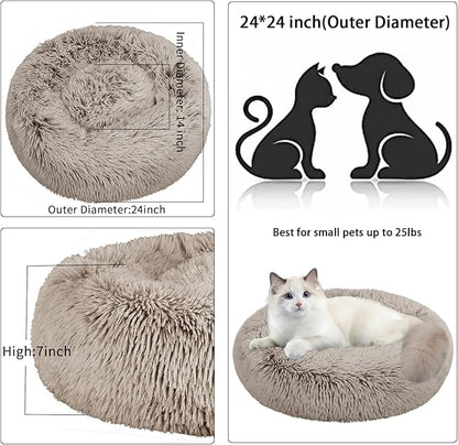 Nisrada Cat Beds for Indoor Cats 24 Inch