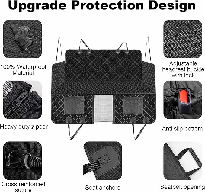 Upgrade Back Seat Extender for Dogs 400lbs, Anti-Scratch