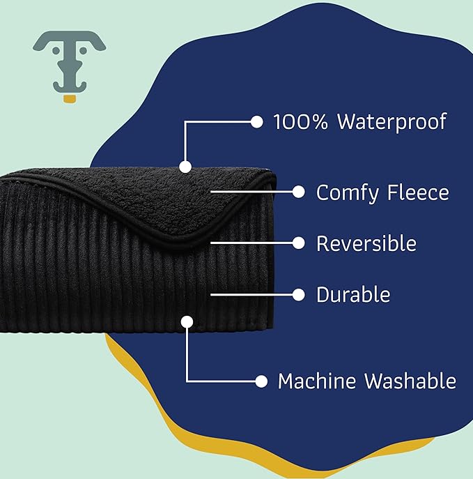 Premium Soft Dog/Cat Waterproof Blanket – Soft Sherpa Fleece 25x30)