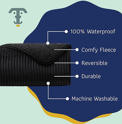 Premium Soft Dog/Cat Waterproof Blanket – Soft Sherpa Fleece 60x80)