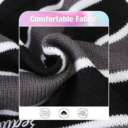 BEAUTYZOO Small Dog Sweater- Striped Pet Sweaters for Spring Summer Dog Clothes, Turtleneck Pullover Knitwear for Small Medium Large Dogs, Warm Coat Easter Outfit for Chihuahua Puppy Cat Boys Girls